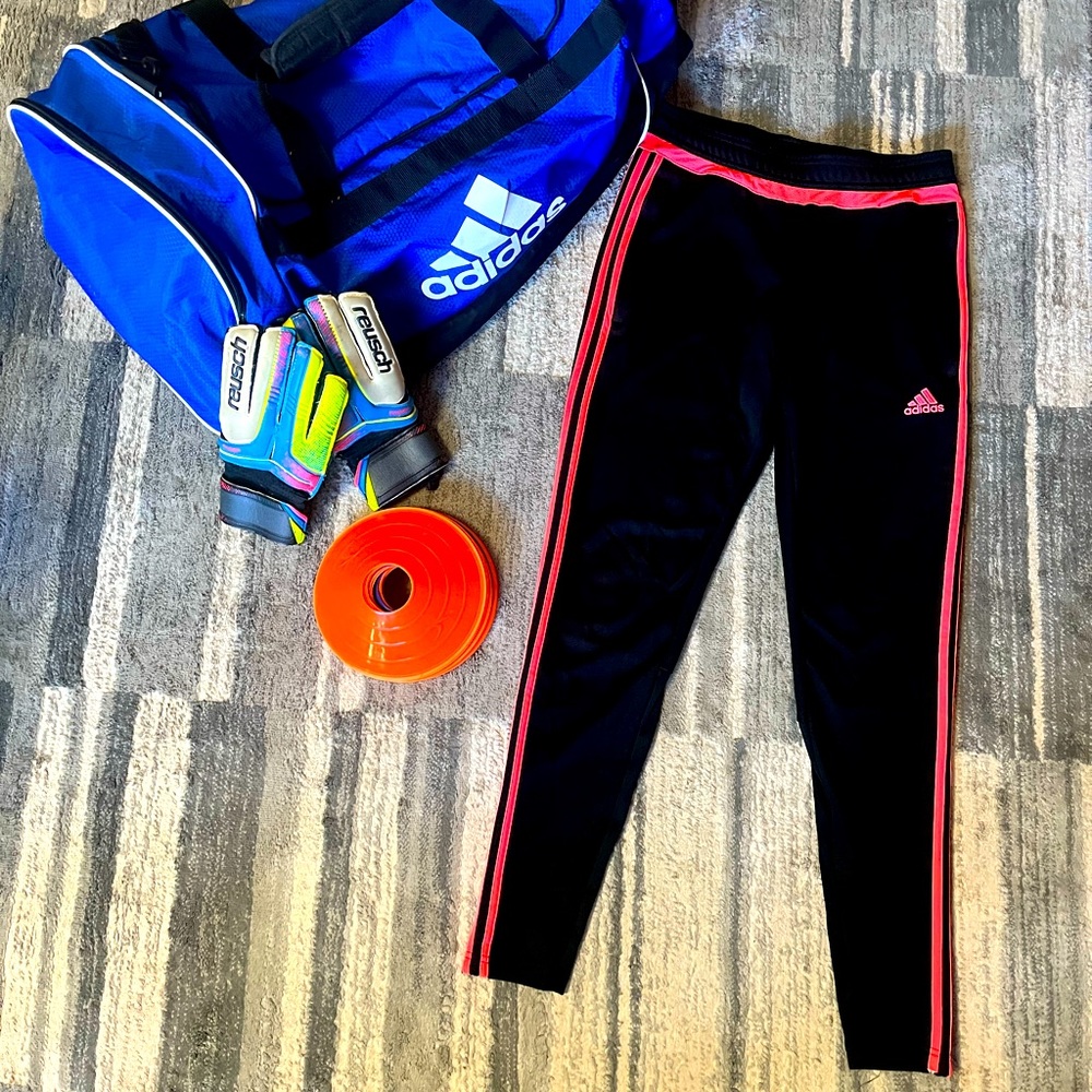 Adidas Pink Strip Track Jogger Small